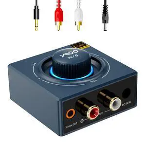 LDAC Bluetooth 5.3 Receiver for Home Stereo/Speaker with AUX 3.5mm/RCA | Bluetooth Audio Receiver with Volume Control, HiFi Wireless Audio Adapter w/aptX HD/LL, Works with Smartphones and Tablets LDAC Bluetooth 5.3 Receiver for Home Stereo/Speaker with AUX 3.5mm/RCA | Bluetooth Audio Receiver with Volume Control, HiFi Wireless Audio Adapter w/aptX HD/LL, Works with Smartphones and Tablets