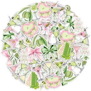 100pcs Martini Themed Stickers - Pink Green Cocktail Party Stickers for Water Bottles, Laptops, Skateboards, 20 Design, Martini Theme Party Favors for Birthday Bachelorette Baby Shower 100pcs Martini Themed Stickers - Pink Green Cocktail Party Stickers for Water Bottles, Laptops, Skateboards, 20 Design, Martini Theme Party Favors for Birthday Bachelorette Baby Shower