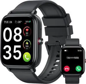 Smart Watch for Men Women (Answer/Make Calls),1.83" HD Touchscreen Fitness Tracker, 480Hrs Playtime,112+ Sports Modes,Fitness & Sleep Tracker,Health,Fitness Watch for Android/iOS,IP68 Waterproof,Black Smart Watch for Men Women (Answer/Make Calls),1.83" HD Touchscreen Fitness Tracker, 480Hrs Playtime,112+ Sports Modes,Fitness & Sleep Tracker,Health,Fitness Watch for Android/iOS,IP68 Waterproof,Black