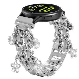 20mm Stylish Metal Band Compatible with Garmin Vivoactive 5 / Vivoactive 3,Flower Pretty Chain Strap Compatible with Garmin Venu Sq/Venu Sq 2/Venu 2 Plus/Venu for Women 20mm Stylish Metal Band Compatible with Garmin Vivoactive 5 / Vivoactive 3,Flower Pretty Chain Strap Compatible with Garmin Venu Sq/Venu Sq 2/Venu 2 Plus/Venu for Women