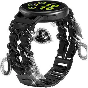 20mm Stylish Metal Band Compatible with Garmin Vivoactive 5 / Vivoactive 3,Flower Pretty Chain Strap Compatible with Garmin Venu Sq/Venu Sq 2/Venu 2 Plus/Venu for Women 20mm Stylish Metal Band Compatible with Garmin Vivoactive 5 / Vivoactive 3,Flower Pretty Chain Strap Compatible with Garmin Venu Sq/Venu Sq 2/Venu 2 Plus/Venu for Women