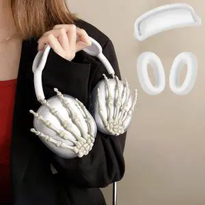 Clear Skull Case for AirPods Max Cover - 3 in 1 Cute Skeleton Hand Funny Headphones Case for AirPods Max Ear Cups Protector Cover Accessories with Sweat-Proof Silicone Ear Pad/Headband (Skeleton Hand) Clear Skull Case for AirPods Max Cover - 3 in 1 Cute Skeleton Hand Funny Headphones Case for AirPods Max Ear Cups Protector Cover Accessories with Sweat-Proof Silicone Ear Pad/Headband (Skeleton Hand)
