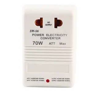 Step Up Down Voltage Converter 70W, CN Plug 110V to 220V Travel | Portable ABS transformer, dual channel bidirectional conversion, ideal for 30W small appliances, lightweight compact design Step Up Down Voltage Converter 70W, CN Plug 110V to 220V Travel | Portable ABS transformer, dual channel bidirectional conversion, ideal for 30W small appliances, lightweight compact design