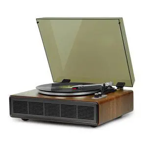 Vinyl Record Player with Bluetooth Input and Output, 3Speed Turntable with Builtin Speakers, RCA and AUX Connections, Retro Design for Home Audio Vinyl Record Player with Bluetooth Input and Output, 3Speed Turntable with Builtin Speakers, RCA and AUX Connections, Retro Design for Home Audio