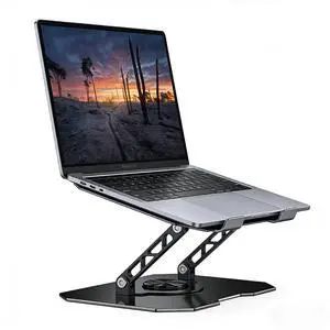 360° Rotating Laptop Stand for Desk, Heavy Duty Solid Steel Ergonomic Laptop Riser, Foldable Portable Computer Holder, Stable Adjustable Stand Compatible with MacBook Air/Pro 10-16 Inch Laptops 360° Rotating Laptop Stand for Desk, Heavy Duty Solid Steel Ergonomic Laptop Riser, Foldable Portable Computer Holder, Stable Adjustable Stand Compatible with MacBook Air/Pro 10-16 Inch Laptops