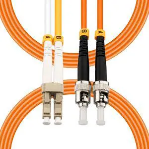 10FT LC to ST Fiber Optic Cable OM1 Multimode Optical Patch Cord | MM Duplex 62.5/125um Fiber Jumper, LSZH Orange for Server, Network Switch, Router, Networking Equipment -3M(10FT) 10FT LC to ST Fiber Optic Cable OM1 Multimode Optical Patch Cord | MM Duplex 62.5/125um Fiber Jumper, LSZH Orange for Server, Network Switch, Router, Networking Equipment -3M(10FT)