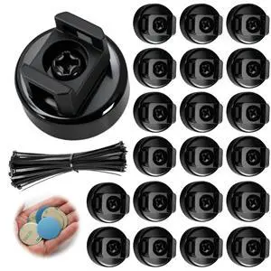 20 Pcs Magnetic Cable Tie Mounts with Nylon Cable Ties, Adhesive Tabs | Includes Magnetic Cable Clips, Adhesive Tabs and Nylon Cable Ties for Organizing Wires on Metal and Non-Metal Surfaces 20 Pcs Magnetic Cable Tie Mounts with Nylon Cable Ties, Adhesive Tabs | Includes Magnetic Cable Clips, Adhesive Tabs and Nylon Cable Ties for Organizing Wires on Metal and Non-Metal Surfaces
