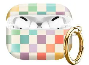 Compatible with AirPod Pro Case 2nd/1st Gen (2023/2022/2019),Shockproof Protective Cover with Keychain for Women,Cute Charging Case for Airpod Pro 2/1(Vintage Rainbow Checkerboard) Compatible with AirPod Pro Case 2nd/1st Gen (2023/2022/2019),Shockproof Protective Cover with Keychain for Women,Cute Charging Case for Airpod Pro 2/1(Vintage Rainbow Checkerboard)