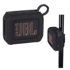 Silicone Case for JBL Go 4 Ultra Portable Bluetooth Speaker, with Removable Strap Attach to Bike Golf Cart Boat (Black) Silicone Case for JBL Go 4 Ultra Portable Bluetooth Speaker, with Removable Strap Attach to Bike Golf Cart Boat (Black)