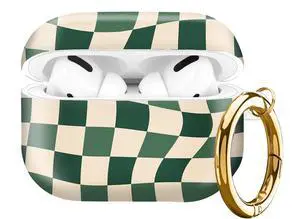 Compatible with AirPod Pro Case 2nd/1st Gen (2023/2022/2019),Shockproof Protective Cover with Keychain for Women,Cute Charging Case for Airpod Pro 2/1(Green Checkered) Compatible with AirPod Pro Case 2nd/1st Gen (2023/2022/2019),Shockproof Protective Cover with Keychain for Women,Cute Charging Case for Airpod Pro 2/1(Green Checkered)