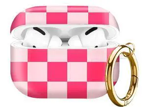 Compatible with AirPod Pro Case 2nd/1st Gen (2023/2022/2019),Shockproof Protective Cover with Keychain for Women,Cute Charging Case for Airpod Pro 2/1(Pink Plaid) Compatible with AirPod Pro Case 2nd/1st Gen (2023/2022/2019),Shockproof Protective Cover with Keychain for Women,Cute Charging Case for Airpod Pro 2/1(Pink Plaid)