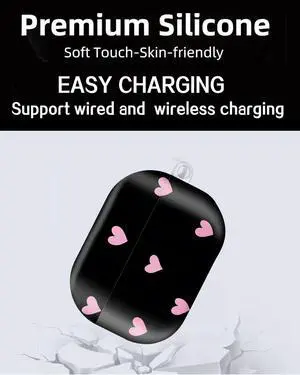 Compatible with AirPod Pro Case 2nd/1st Gen (2023/2022/2019),Shockproof Protective Cover with Keychain for Women,Cute Charging Case for Airpod Pro 2/1(Pink Heart) Compatible with AirPod Pro Case 2nd/1st Gen (2023/2022/2019),Shockproof Protective Cover with Keychain for Women,Cute Charging Case for Airpod Pro 2/1(Pink Heart)