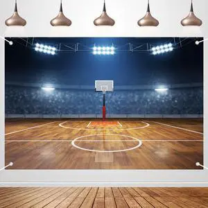 Basketball Court Spotlight Scene Backdrop Banner - Photography Background for Studio, Party Decoration, Event Setup 72x43 Inch Basketball Court Spotlight Scene Backdrop Banner - Photography Background for Studio, Party Decoration, Event Setup 72x43 Inch