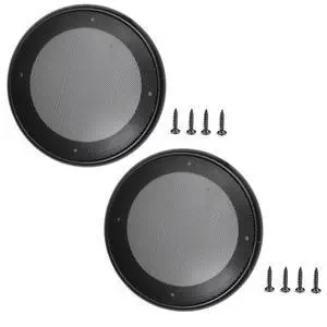 2Pcs 5" Speaker Grill Cover, Metal Frame with Metal Mesh | Car Audio Speaker SubWoofer Waffle Grill Cover Guard Protector for Cabinets, Home Theater with Screws 2Pcs 5" Speaker Grill Cover, Metal Frame with Metal Mesh | Car Audio Speaker SubWoofer Waffle Grill Cover Guard Protector for Cabinets, Home Theater with Screws