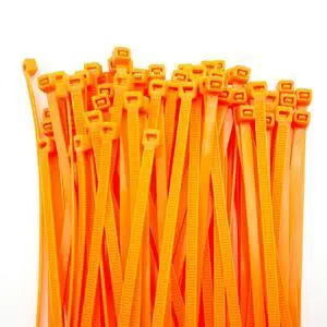 8 inch Orange Nylon Zip Ties 0.19 Width, 50lb Strength, 250pcs Cable Ties, UV Resistant, High/Low Temperature Resistant Durable, Ideal for Indoor and Outdoor Use 8 inch Orange Nylon Zip Ties 0.19 Width, 50lb Strength, 250pcs Cable Ties, UV Resistant, High/Low Temperature Resistant Durable, Ideal for Indoor and Outdoor Use
