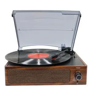 Vintage Vinyl Record Player Built-in Stereo Speakers and 3-Speed Belt-Drive for Vinyl Records,Vinyl LP Player with Enhanced Sound, Aux-in & RCA Vintage Vinyl Record Player Built-in Stereo Speakers and 3-Speed Belt-Drive for Vinyl Records,Vinyl LP Player with Enhanced Sound, Aux-in & RCA