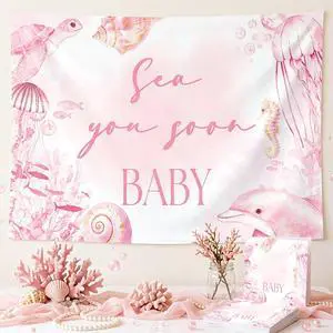 Sea You Soon Baby Shower Decorations Ocean Baby Shower Backdrop Banner Sign | 5x3ft Sea You Soon Backdrop Sign Ocean Under The Sea Baby Shower Decorations Summer Welcome Newborn Baby Party Supplies Sea You Soon Baby Shower Decorations Ocean Baby Shower Backdrop Banner Sign | 5x3ft Sea You Soon Backdrop Sign Ocean Under The Sea Baby Shower Decorations Summer Welcome Newborn Baby Party Supplies