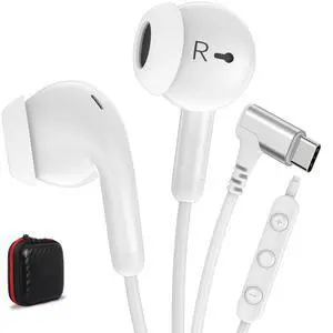 ACANACA USB C Earbuds Wired Type C Headphone Earphones for iPad 10th White | C Plug Headphones for iPhone 17 Pro 16 15 for Samsung S26 S21 S25 S24 with Microphone Volume Control School Student Headset ACANACA USB C Earbuds Wired Type C Headphone Earphones for iPad 10th White | C Plug Headphones for iPhone 17 Pro 16 15 for Samsung S26 S21 S25 S24 with Microphone Volume Control School Student Headset