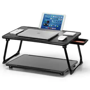 Lap Desk - 23.6" Large Portable Laptop Stand with Metal Legs, Built-in Storage Drawer & Non-Slip Lip - for Home Office, Gaming, Writing, Meals, Fits Adults and Kids Lap Desk - 23.6" Large Portable Laptop Stand with Metal Legs, Built-in Storage Drawer & Non-Slip Lip - for Home Office, Gaming, Writing, Meals, Fits Adults and Kids