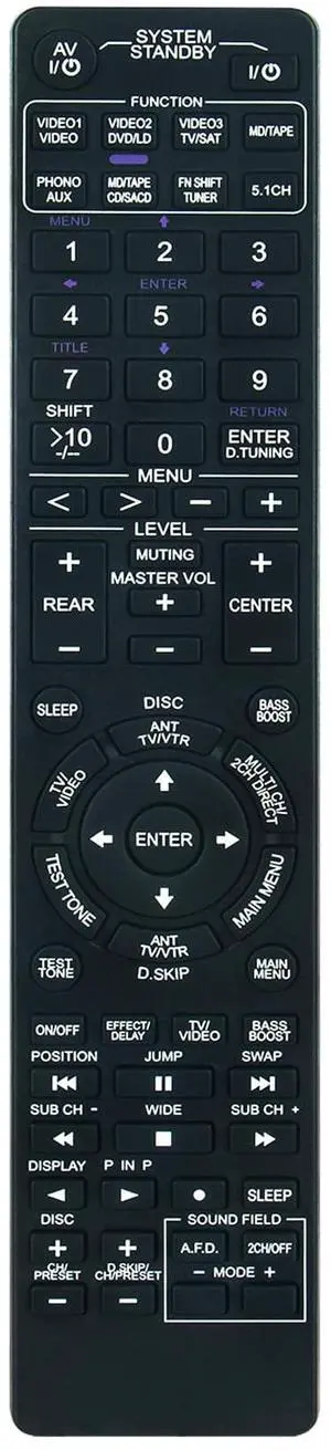 RM-U303 RM-U305 Replace Remote Applicable for Sony Stereo Receiver STR-V323 | STR-DE335 STR-SE391 STR-DE475 STR-DE675 STR-DE575 HT-DDW830 STR-K502P STR-K502 HT-5100D STR-DB870 STR-DB1070 STR-K402 RM-U303 RM-U305 Replace Remote Applicable for Sony Stereo Receiver STR-V323 | STR-DE335 STR-SE391 STR-DE475 STR-DE675 STR-DE575 HT-DDW830 STR-K502P STR-K502 HT-5100D STR-DB870 STR-DB1070 STR-K402