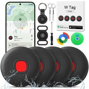 Air Tracker for Android or iOS, Tracker Tags-4 Pack Dual System Bluetooth Tracker Waterproof Work with iOS Find My and Google Find Hub App Finder for Wallets,Bags,Suitcases Air Tracker for Android or iOS, Tracker Tags-4 Pack Dual System Bluetooth Tracker Waterproof Work with iOS Find My and Google Find Hub App Finder for Wallets,Bags,Suitcases