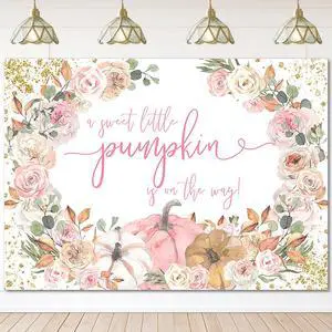 Pumpkin Baby Shower Backdrop Pink Fall Baby Shower Decorations | Little Pumpkin is on The Way Banner, Pumpkin Baby Shower Banner, Photo Booth Props, Pumpkin Baby Shower Party Supplies,7x5ft Pumpkin Baby Shower Backdrop Pink Fall Baby Shower Decorations | Little Pumpkin is on The Way Banner, Pumpkin Baby Shower Banner, Photo Booth Props, Pumpkin Baby Shower Party Supplies,7x5ft