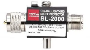 BL-2000 UHF Coaxial Lightning Surge Arrester, 0-2500MHz 50 Ohms Lightning Surge Protector Male to Female to Female UHF Connector (PL259 Male to Female) BL-2000 UHF Coaxial Lightning Surge Arrester, 0-2500MHz 50 Ohms Lightning Surge Protector Male to Female to Female UHF Connector (PL259 Male to Female)