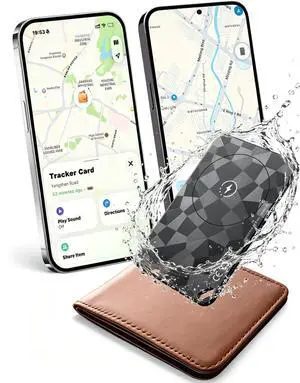 Wallet Tracker Card (iOS and Android) - 0.06in Slim Tracking Card | IP68 Waterproof Bluetooth Smart Card, Work with Apple Find My & Google Find Hub, Item Finder for Luggage, Passports, Backpack Wallet Tracker Card (iOS and Android) - 0.06in Slim Tracking Card | IP68 Waterproof Bluetooth Smart Card, Work with Apple Find My & Google Find Hub, Item Finder for Luggage, Passports, Backpack