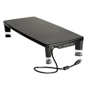 Adjustable Monitor Stand with 4-Port USB Hub, Black, Great for Computer Monitors, Laptops, TVs, Speakers, Printers and More Adjustable Monitor Stand with 4-Port USB Hub, Black, Great for Computer Monitors, Laptops, TVs, Speakers, Printers and More