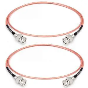 2ft BNC Male to Male Cable 2PCS, RG316 Low Loss BNC Male to Male Extension Coax Cable for Antenna Analyzer, CB Radio, Security CCTV Camera 2ft BNC Male to Male Cable 2PCS, RG316 Low Loss BNC Male to Male Extension Coax Cable for Antenna Analyzer, CB Radio, Security CCTV Camera