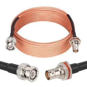 BNC Cable 20FT, 50 Ohm BNC Male to Female Bulkhead Mount RG316 Coax for Wireless Microphone System Receiver CB Radio UHF VHF Ham Radio Amateur BNC Cable 20FT, 50 Ohm BNC Male to Female Bulkhead Mount RG316 Coax for Wireless Microphone System Receiver CB Radio UHF VHF Ham Radio Amateur