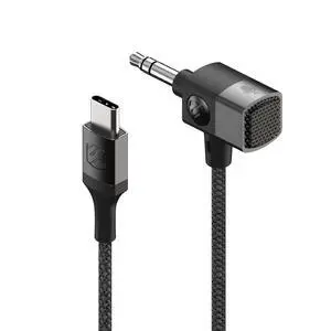 CAUXMICB4-SP Hookup Premium USB-C to 3.5mm Auxiliary Jack Adapter, Braided Audio Cable with Built-in Mic and Relocation Dock for Convenient Placement and Hands-Free Phone Calls CAUXMICB4-SP Hookup Premium USB-C to 3.5mm Auxiliary Jack Adapter, Braided Audio Cable with Built-in Mic and Relocation Dock for Convenient Placement and Hands-Free Phone Calls