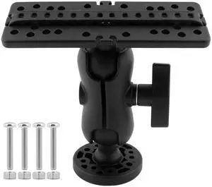 Fish Finder Mount Base, Universal 360 Rotation, Black Fish Finder Mount Base, Universal 360 Rotation, Black