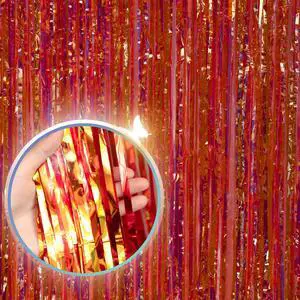 3.3 X 8 FT Foil Fringe Backdrop Curtains Party Supplies for Wedding Decor, Photo Booth, Streamers Party Decorations High Shine Ultra-Sparkly Back Drop Prom Decorations (Red) 3.3 X 8 FT Foil Fringe Backdrop Curtains Party Supplies for Wedding Decor, Photo Booth, Streamers Party Decorations High Shine Ultra-Sparkly Back Drop Prom Decorations (Red)