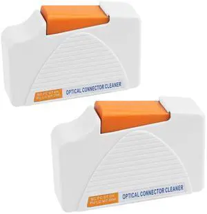 Fiber Cleaner Box - FTTH Fiber Optic Cleaning Box for FC & SC & LC End Faces & Optical Connectors -More Than 500 Times Anti Static Clean Swab, White (2 Pack) Fiber Cleaner Box - FTTH Fiber Optic Cleaning Box for FC & SC & LC End Faces & Optical Connectors -More Than 500 Times Anti Static Clean Swab, White (2 Pack)