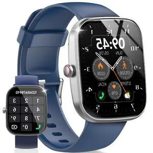 1.91" HD Screen Smartwatch Heart Rate/Sleep/Steps Monitor, 100+ Sports Fitness Watch, IP68 Waterproof Activity Trackers for Android iOS Blue 1.91" HD Screen Smartwatch Heart Rate/Sleep/Steps Monitor, 100+ Sports Fitness Watch, IP68 Waterproof Activity Trackers for Android iOS Blue
