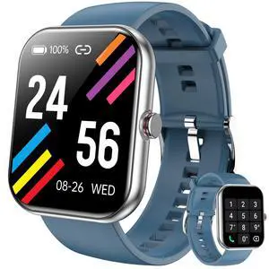 Smart Watch for Men & Women, 1.91" Fitness Tracker with Answer/Make Calls, IP68 Waterproof, 110+ Sports Modes, Heart Rate & Sleep Monitoring, Compatible with Android iOS (Blue) Smart Watch for Men & Women, 1.91" Fitness Tracker with Answer/Make Calls, IP68 Waterproof, 110+ Sports Modes, Heart Rate & Sleep Monitoring, Compatible with Android iOS (Blue)