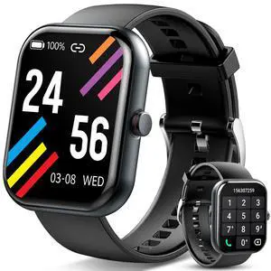 Smart Watch for Men & Women, 1.91" Fitness Tracker with Answer/Make Calls, IP68 Waterproof, 110+ Sports Modes, Heart Rate & Sleep Monitoring, Compatible with Android iOS (Black) Smart Watch for Men & Women, 1.91" Fitness Tracker with Answer/Make Calls, IP68 Waterproof, 110+ Sports Modes, Heart Rate & Sleep Monitoring, Compatible with Android iOS (Black)