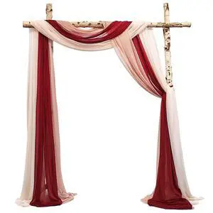 2.5x19.5 ft Wedding Arch Draping Fabric, 3 Panels Draping Fabric Arbor Drapery for Party Bridal Ceremony Backdrop Wedding Stage Reception Decorations, Wine Red, Dusty Pink & Light Pink 2.5x19.5 ft Wedding Arch Draping Fabric, 3 Panels Draping Fabric Arbor Drapery for Party Bridal Ceremony Backdrop Wedding Stage Reception Decorations, Wine Red, Dusty Pink & Light Pink
