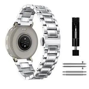 20mm Metal Band for Amazfit Active 3 Premium/Active 2 Square/Active2, Solid Stainless Steel Wristband, Strap Exquisite Replacement Band for Amazfit Cheetah 2 Pro/Cheetah Square - Silver 20mm Metal Band for Amazfit Active 3 Premium/Active 2 Square/Active2, Solid Stainless Steel Wristband, Strap Exquisite Replacement Band for Amazfit Cheetah 2 Pro/Cheetah Square - Silver
