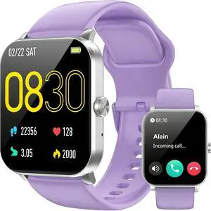 Smart Watch, Smartwatches for Men Women, 1.85" HD Fitness Tracker (Answer/Make Calls), 120+ Sport Modes, Heart Rate/Sleep Monitor, IP68 Waterproof Fitness Watch, Smartwatch for Android iOS (Purple) Smart Watch, Smartwatches for Men Women, 1.85" HD Fitness Tracker (Answer/Make Calls), 120+ Sport Modes, Heart Rate/Sleep Monitor, IP68 Waterproof Fitness Watch, Smartwatch for Android iOS (Purple)