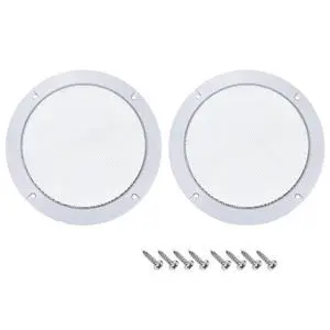 2pcs 5" Mounting Hole Diagonal Distance Speaker Grill Mesh | Decorative Circle Woofer Guard Protector Cover White 2pcs 5" Mounting Hole Diagonal Distance Speaker Grill Mesh | Decorative Circle Woofer Guard Protector Cover White