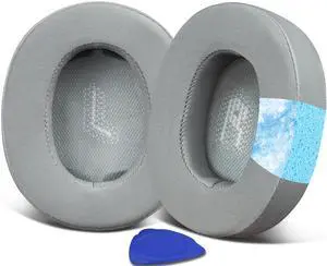Cooling Gel Replacement Earpads for JBL E55BT(E55 BT) Over-Ear Wireless Headphones, Ear Pads Cushions with Noise Isolation Foam - Grey Cooling Gel Replacement Earpads for JBL E55BT(E55 BT) Over-Ear Wireless Headphones, Ear Pads Cushions with Noise Isolation Foam - Grey
