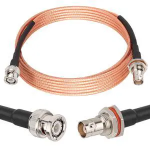BNC Cable 15FT, 50 Ohm BNC Male to Female Bulkhead Mount RG316 Coax for Wireless Microphone System Receiver CB Radio UHF VHF Ham Radio Amateur BNC Cable 15FT, 50 Ohm BNC Male to Female Bulkhead Mount RG316 Coax for Wireless Microphone System Receiver CB Radio UHF VHF Ham Radio Amateur