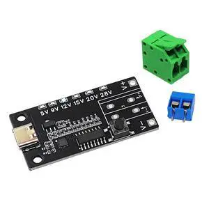 1PCS USB-C PD3.0/3.1 QC Trigger Board 5V 9V 12V 15V 20V 28V 5A Adjustable Voltage Trigger Module Type-C Female Input with Indicator 1PCS USB-C PD3.0/3.1 QC Trigger Board 5V 9V 12V 15V 20V 28V 5A Adjustable Voltage Trigger Module Type-C Female Input with Indicator