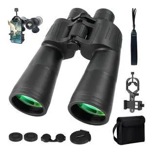 12x60 Binoculars for Adults High Powered Stargazing Long Range UHD | Waterproof Fogproof BAK4 Prism FMC Lens HD Optics Astronomy Hunting Bird Watching Low Light Vision Phone Adapter Binocular 12x60 Binoculars for Adults High Powered Stargazing Long Range UHD | Waterproof Fogproof BAK4 Prism FMC Lens HD Optics Astronomy Hunting Bird Watching Low Light Vision Phone Adapter Binocular