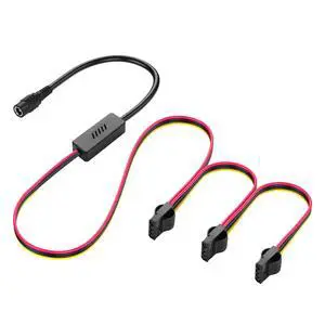 DC5525 to IDE 4 Pin Power Supply Cable DC 5.5x2.5mm Female to LP4 IDE 4 Pin Female Extension Cable for PC Fan (1 to 3) DC5525 to IDE 4 Pin Power Supply Cable DC 5.5x2.5mm Female to LP4 IDE 4 Pin Female Extension Cable for PC Fan (1 to 3)