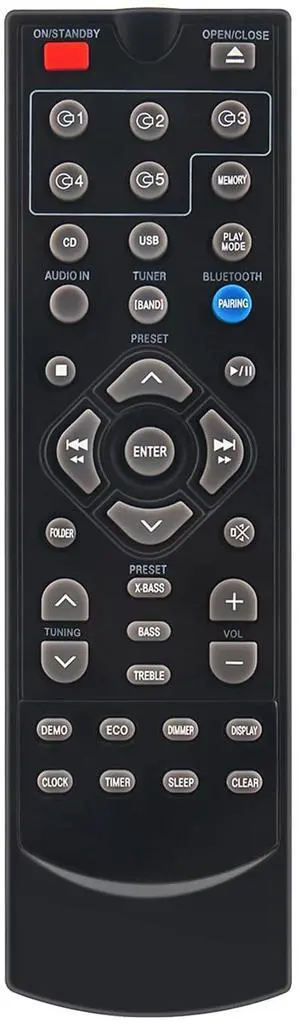 Replacement RRMCGA409AWSA Remote Commander Compatible with Sharp XL-BH250 | 5-Disc Micro Shelf System XL-BH250 (GL) CP-BH250 Audio Speaker Replacement RRMCGA409AWSA Remote Commander Compatible with Sharp XL-BH250 | 5-Disc Micro Shelf System XL-BH250 (GL) CP-BH250 Audio Speaker