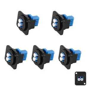 5pcs LC to LC Fiber Panel Mount Adapter Duplex Singlemode | LC-LC Fiber Optic Keystone Connector Socket Module, XLR Panel/D-Panel Mount, for Fibre Optic Network LAN Integrated Cablin 5pcs LC to LC Fiber Panel Mount Adapter Duplex Singlemode | LC-LC Fiber Optic Keystone Connector Socket Module, XLR Panel/D-Panel Mount, for Fibre Optic Network LAN Integrated Cablin