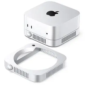 Mac mini Stand - 360° Airflow Cooling Stand with Built-in Power Switch, Premium ABS Silver Stand for M4 or M4 Pro Mac mini, Anti-Scratch Metallic Finish & Silk-Screened Logo-ST01 Mac mini Stand - 360° Airflow Cooling Stand with Built-in Power Switch, Premium ABS Silver Stand for M4 or M4 Pro Mac mini, Anti-Scratch Metallic Finish & Silk-Screened Logo-ST01